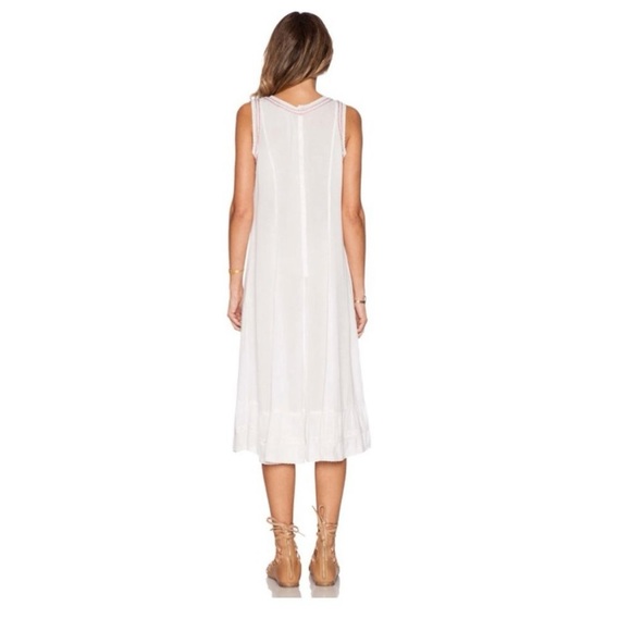 Revolve Tularosa S Kirsten White Embroidered Cotton Cottagecore Boho Midi Dress - Picture 2 of 11